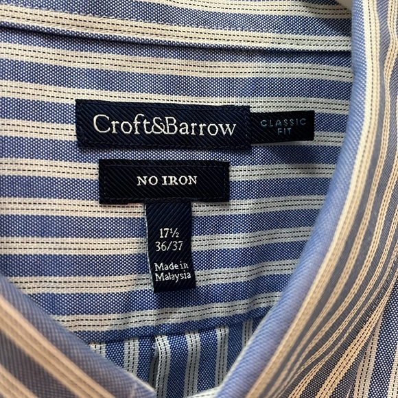 Croft & Barrow No Iron Dress Shirt 👔 - Picture 2 of 9